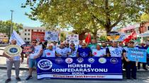 Hür-Sen tüm Türkiye'de, diğer sendikaların da katılımı ile iş bırakma eylemi yaptı