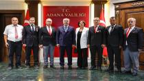 Şehit ve Gazi Dernekleri Adana Şube Temsilcilerinden Vali Yavuz Selim Köşger’e Ziyaret
